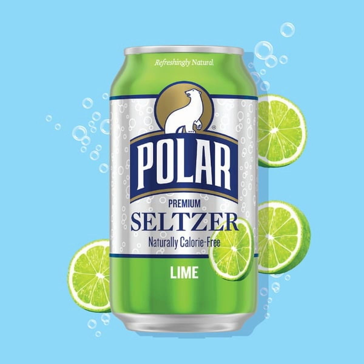 Polar Seltzer, Zesty Lime Sparkling Water - 24 Pack (12 fl oz Cans)