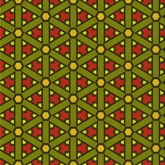 Ahgly Company Indoor Square Patterned Pistachio Green Area Rugs, 4' Square