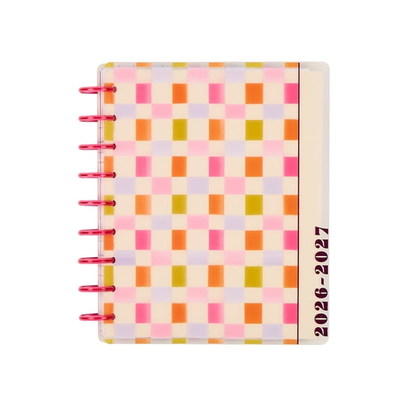 Happy Planner Sunshine Blooms Dated 12-Month Planner, July 2026 – June 2027, Classic Size, Horizontal Layout, Disc-Bound, 3 Bonus Months, 2 Sticker Sheets, 7" x 9.25"