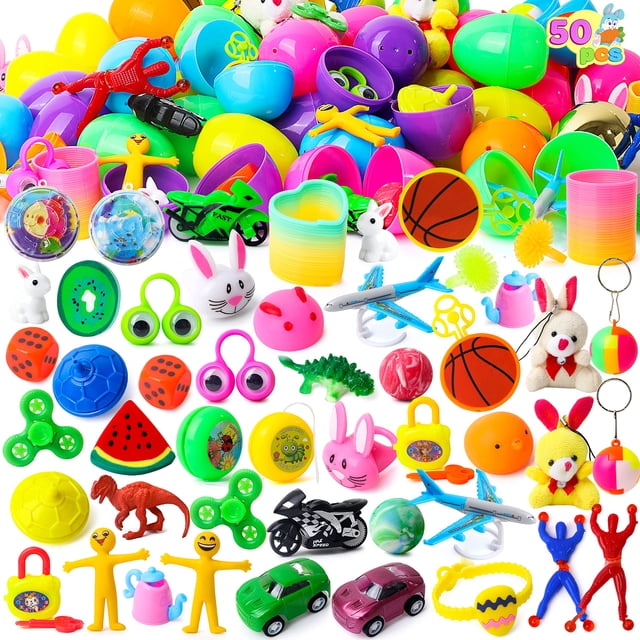 Huevos de Pascua precargados JOYIN, 50 unidades con relleno Toys for Hunt