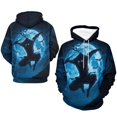 thumbnail image 4 of LAOLIUSN Men’s All-Over Print Ninja Hoodie – 3D Moon Warrior Graphic Pullover Sweatshirt, Stretch Fabric S–4XL, 4 of 7