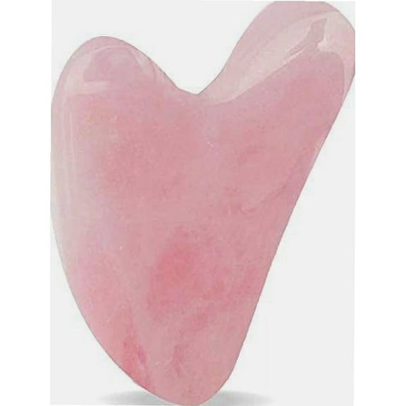 Gua Sha Facial Tool, Natural Jade Stone Guasha Board for SPA Acupuncture Therapy Trigger Point Treatment, Gua Sha Scraping Massage Tool (Rose Quartz)