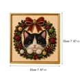 thumbnail image 3 of Christmas Wreath Cat Gem Bead Painting Kit, DIY Pearl Art Set with Photo Frame, Easy‑to‑Make Holiday Craft, Handmade Wall Decor for Adults, 3 of 6