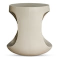 thumbnail image 3 of Moe's Home Collection Rothko Outdoor Stool Cream Stone Side Tables, 3 of 5
