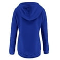 thumbnail image 5 of Susanny Fitted Pullover Hoodies for Women Boutton Up Oversized Henley Drawstring Hoodie Collar Big Pocket Comfy Sweatshirt Hooded Plain Womens Clothes Fall 2023 Royal Blue XL, 5 of 7