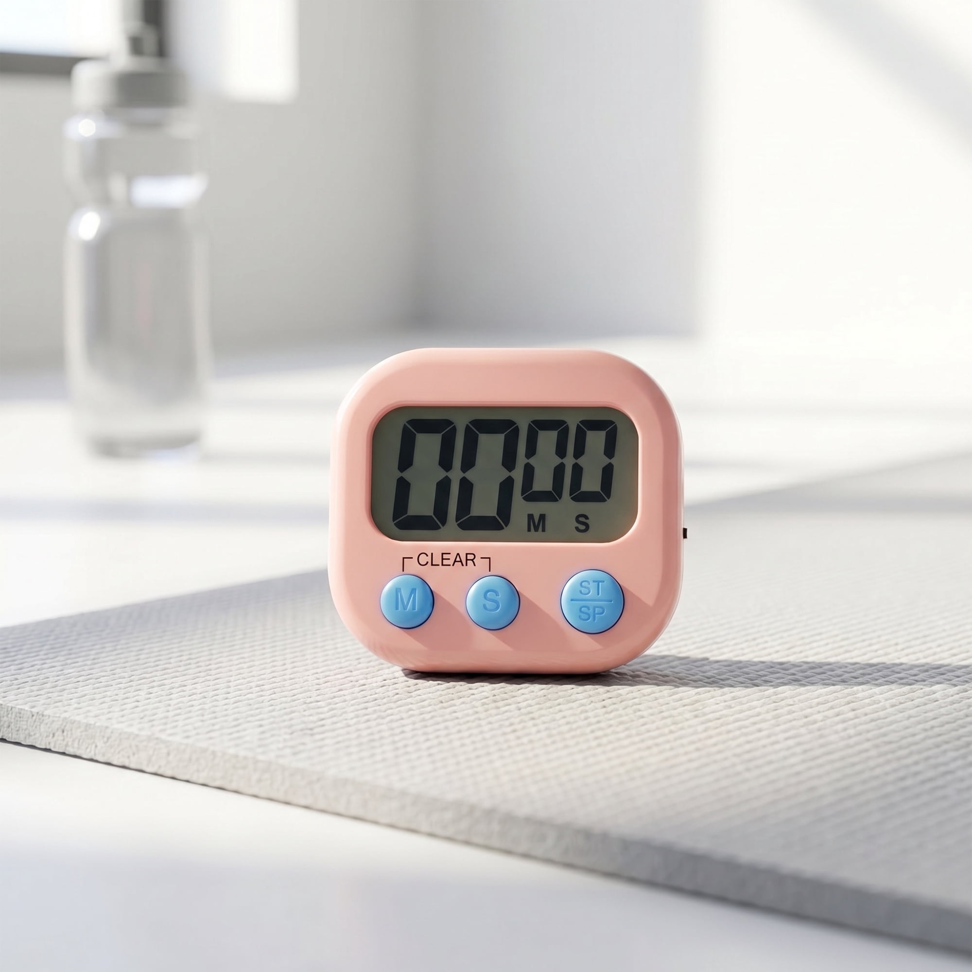 Unique Bargains Loud Alarm Magnetic Backing Kitchen Timer for Cooking Pink