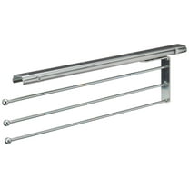 Knape & Vogt Heavy Duty Towel Bar P-793-R-ANO - Wall Mount, Chrome Finish, 3 Bars, Silver