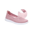thumbnail image 3 of Frontwalk Women Shoes Casual Slip On Sneakers Walking Trainers Knit Upper Sports Comfort Sneakers Ladies Mesh Loafers Pink 7, 3 of 5