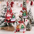 thumbnail image 4 of Bolsas de tela de diseño 3D Reutilizables Santa Muñeco de nieve Elk Sacos Cordón Bolsas de dulces para Navidad Suministros de decoración para fiestas en el hogar, Verde Fokelyi JQWJ402-2, 4 of 7
