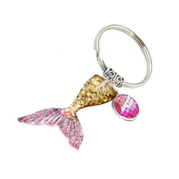 Raindrops 1Pc Mermaid Backpack Pendant Shiny Mermaid Keychain Durable Alloy For Party Favor And Christmas present