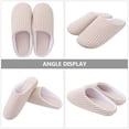 thumbnail image 4 of CTIRCHIU Men's Soft Beige Indoor Slippers, 1 Pair Comfortable Cozy Footwear for Relaxation and Everyday Home Use, 4 of 10