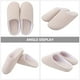 thumbnail image 5 of EeaseMX Pantuflas acogedoras de rayas beige, estilo japonés, mullidas, para adultos, abrigadas, para otoño e invierno (talla M, talla 38-39), 5 of 7