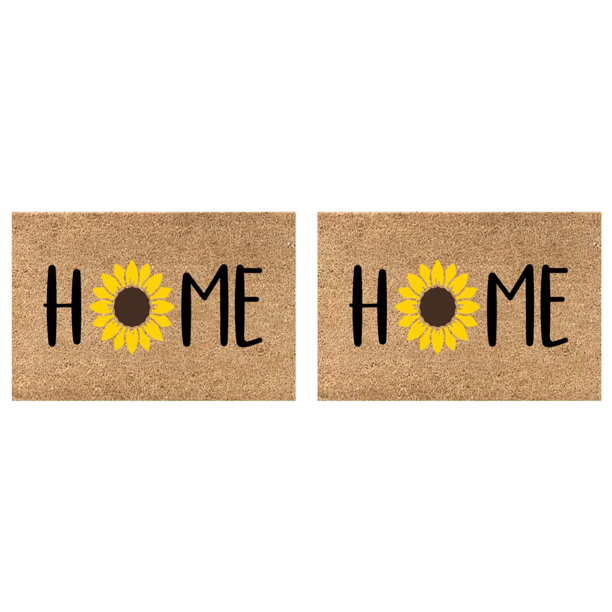 Felpudo Absorbente Decorativo para Puerta Entrada 40x60cm Baño (girasol)