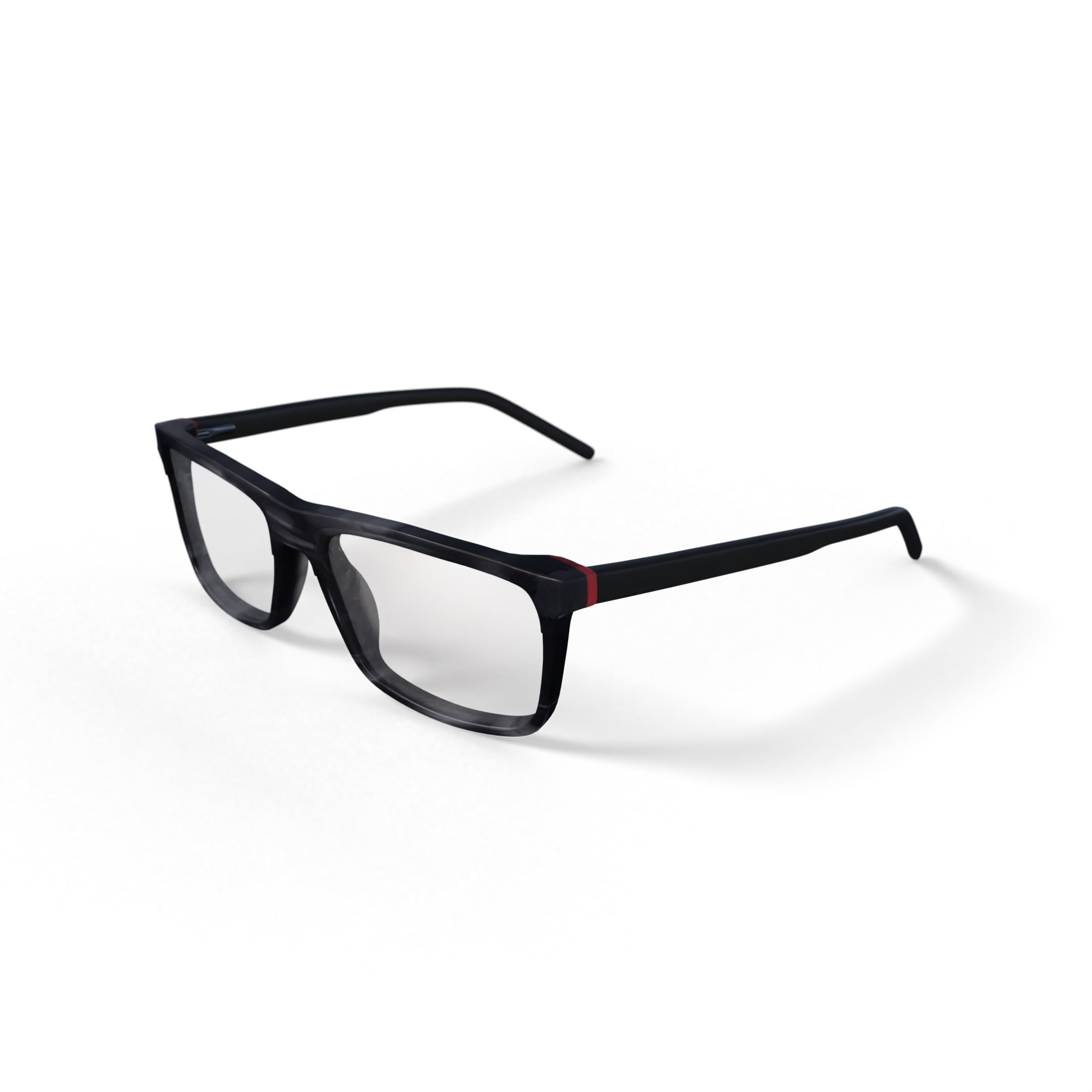 Walmart Men's Matt Rectangular Prescription Eyeglasses with Case, Gray