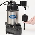 thumbnail image 3 of Superior Pump 1/2 HP 2 Inch Discharge Stainless Steel Vertical Switch Sump Pump, 3 of 10