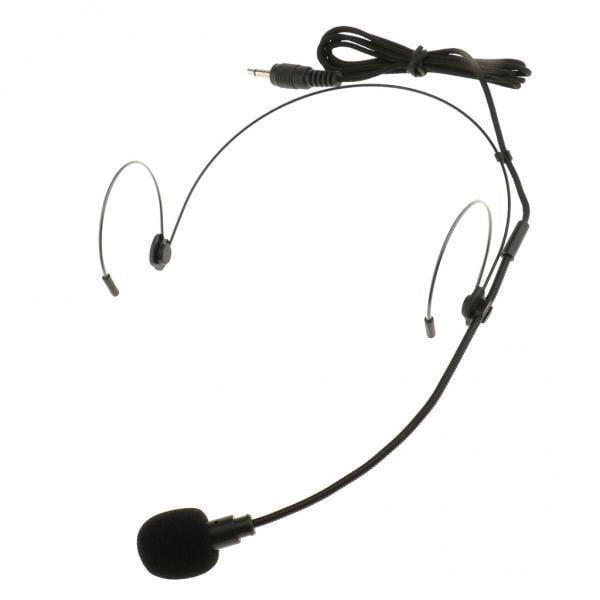 17xDoble Para Oreja Auricures Con Cable Micrófono Tipo Diadema Negro 3,5 Mm Ángulo Sunnimix Micrófono de auriculares de 3 pines