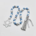thumbnail image 6 of Christmas Wood Bead Garland Tassel Farmhouse Rustic Country Beads with Tassles Xmas Decor Wooden Decorative Wall Hanging Decor, 6 of 8