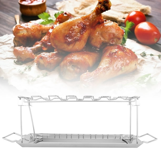 CHICIRIS Chicken Leg Grill Rack Foldable Stainless Steel Roaster Stand
