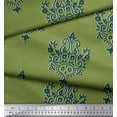 thumbnail image 2 of Soimoi Poly Georgette Fabric Floral & Paisley Block Print Sewing Fabric Yard 42 Inch Wide, 2 of 3