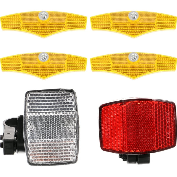 WORGEOUS 1 conjunto de accesorios de ciclismo de ciclismo de reflector del reflector delantero y trasero del kit de reflectores de bicicleta