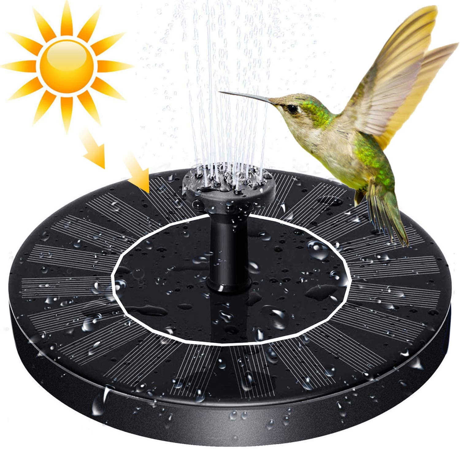 Power bird. Solar-Powered Bird Fountain.