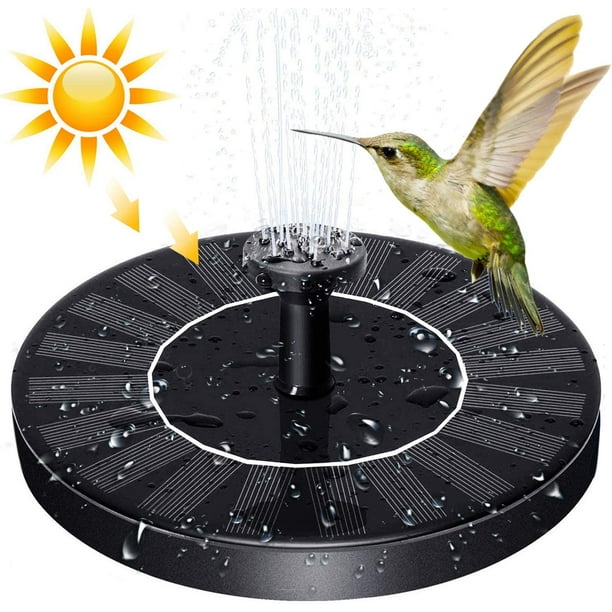Solar Fountain, Upgraded Solar Powered Bird Bath Fountain Pump Floating