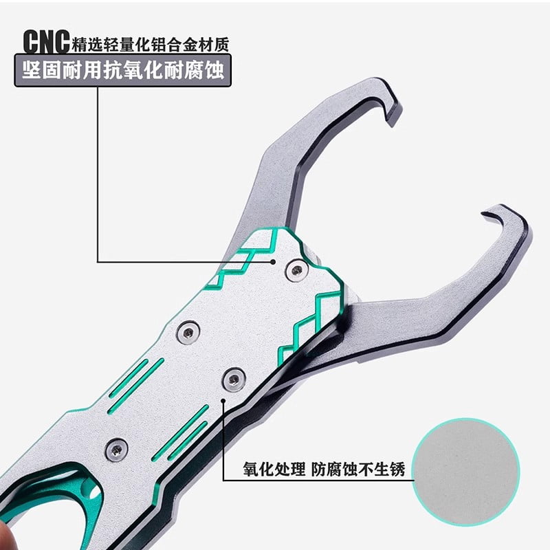 SAMOLLA New Fishing Grip Pliers Accessories Set Aluminum Alloy 18kg Spring scale 360 ° rotation Adjustable Grabber Tool Seawater