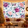 thumbnail image 3 of Lush Peonies with Berries and Leaves Against a White Background, Romantic Watercolor for Flower Lovers, Botanical Wall Art, Mother's Day Gift Tapestry Wall Hanging for Bedroom and Living Room, 3 of 6