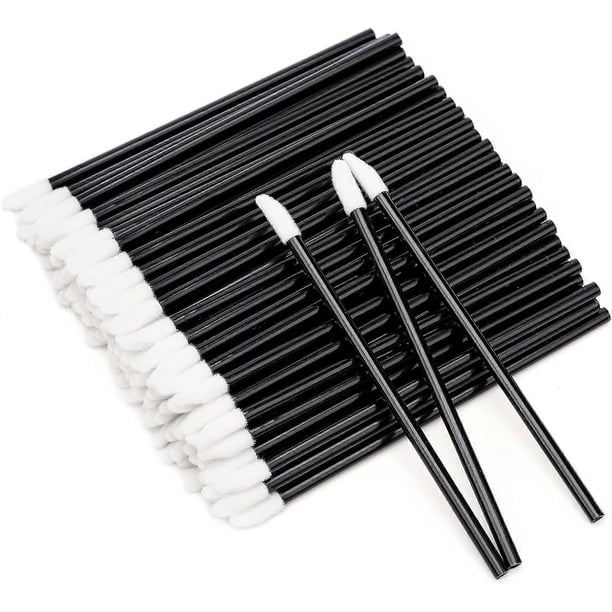 200PCS Disposable Lip Brushes Lip Brushes, Stick Applicator Lip Brush Disposable Lip Applicator Lip Brush Perfect Makeup Tool Kits, Black