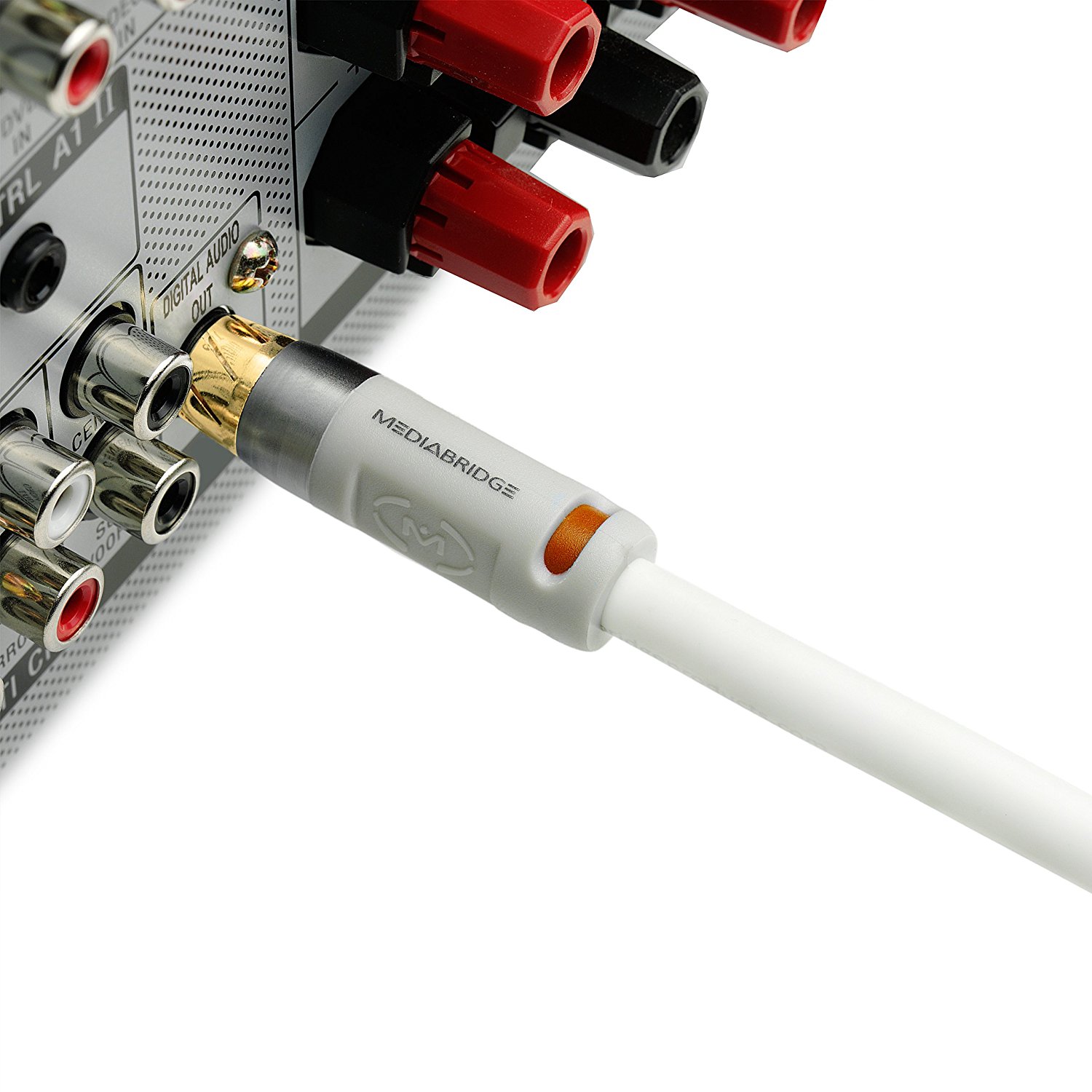 Mediabridge ULTRA Series Digital Audio Coaxial Cable (4 Feet) - Dual Shielded with RCA to RCA Gold-Plated Connectors - White - (Part# CJ04-6WR-G2 ) - image 4 of 4