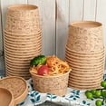 thumbnail image 4 of 50 Pack 8 oz Paper Containers with Vented Lids, Kraft Paper Food Cups, Soup Containers Cups with Lids, Disposable Bowls for Hot Soup for Storing Food or Carrying Out, 4 of 6