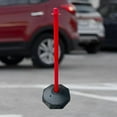 thumbnail image 1 of Poste de Tráfico de 33 Pulgadas, Poste de Estacionamiento Cónico, Señal de Precaución para Entrada, Versátil con Base Rellenable, Soporte de Calle Par Rojo, 1 of 8