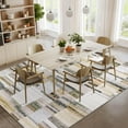 thumbnail image 2 of GlowSol Washable 10'x13' Geometric Rugs for Living Room Bedroom Modern Soft Non Slip Low Pile Farmhouse Area Rugs, Gray, 2 of 8