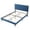 Blue, variant on AENKYO Modern Platform Bed Frame with Upholstered Headboard, Full Size,Pink