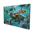 thumbnail image 3 of 16x24 inch Canvas Frameless Painting Sea Turtle'S Tour,Home Bathroom,Man Cave,Cafes,Living Room Decor Wall Art Prints,Fun Sea Turtle'S Modern Style Decorative Paintings,Gift For Animal Lovers, 3 of 6