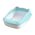 thumbnail image 2 of Semi-Enclosed Cat Litter Box with Scoop & Sifter,Large Open Top Litter Pan for Cats,Non-Slip Leak-Proof Plastic Tray,High Sides Reduce Tracking,Easy Clean Litter Box for Indoor Cats, 2 of 6