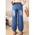 thumbnail image 2 of TinyCribz Casual Blue Tapered Jeans for Women – 4 Button Design for Everyday Comfort 16, 2 of 6