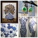 thumbnail image 3 of Fragmento de mosaico de cerámica para hacer uno mismo, de forma especial, con bordes irregulares, de porcelana azul y blanca, hecho a mano, collage de pequeños azulejos, 3 of 5