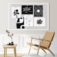 thumbnail image 2 of PixonSign Adhesive Canvas Print Wall Art Set - Black & White Picasso Flower & Humanities Patten - Set of 6 Abstract Geometric Minimalism Poster Cultural Art Wall Décor - 11"x14"x6, 2 of 5