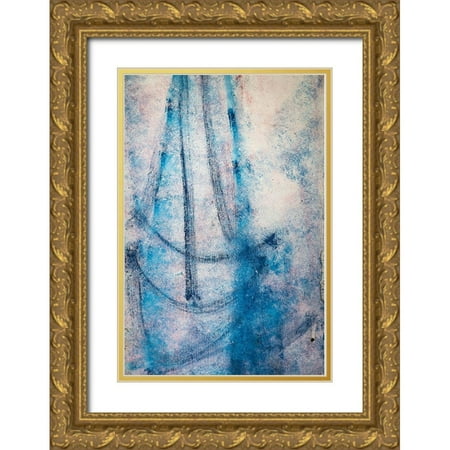 Mahan Kathy 13x18 Gold Ornate Wood Framed with Double Matting Museum Art Print Titled - Grenada Abstract I
