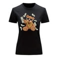 thumbnail image 3 of Playera Blusa de Oso Millonario con Dólares Dinero Ropa De Mujer Color Negro Talla Grande Marca Emil SaEs, 3 of 4