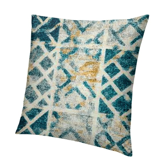 Autua Geometric Abstract Rug for Home Decor - Short Plush Design 12x12in