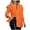 Orange, variant on Utoimkio Women's Button Down Dress Shirts Long Sleeve V Neck Solid Color Blouses Casual Party Tunic Tops for Women