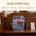 thumbnail image 7 of ZUXONGSY Cardinal Cherry Blossom Print Large Bible Bag for Women, Quilted Bible Carrying Case with Handles, Organizer Pocket for Pens & Accessories, Perfect ChuZU & Study Tote, 7 of 7