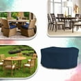 thumbnail image 6 of COVERS&ALL Round Dining Table Set Cover, 12 Oz Waterproof UV & Weather Resistant Patio Indoor Outdoor Bistro Garden Lawn Furniture Cover with Air Vents & Drawstrings (60"Diameter x23"H Blue), 6 of 6
