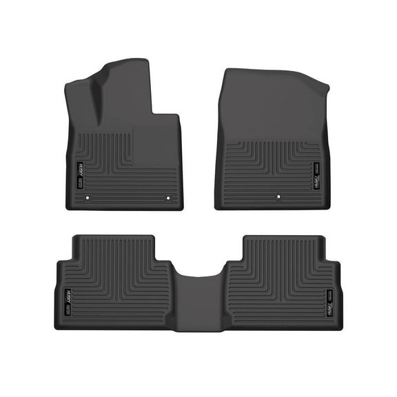 Husky Liners 95881 Weatherbeater Floor Mats Fit 2021-2023 Hyundai Santa Fe SE, SEL, LTD, Calligraphy, XRT (Excludes Hybrid) - Front/2nd Seat - Black