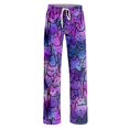 thumbnail image 4 of Domzest Halloween Pajama Pants Women Halloween Graphic Wide Leg Pj Bottoms Drawstring Elastic Waisted Funny Sleepwear Yellow S, 4 of 6