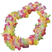US Toy HL173X5 Rainbow Large Petal Hawaiian Leis - 12 Per Pack - Pack of 5