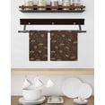thumbnail image 3 of Brown Floral Kitchen Dish Towels for Drying Dishes Set of 2, Vintage Spring Botanical Flowers Waffle Weave Microfiber Hand Tea Bathroom Towels Quick Dry & Absorbent Towel 15.7x23.6, 3 of 7