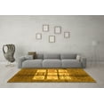 thumbnail image 3 of Ahgly Company Indoor Rectangle Oriental Yellow Modern Area Rugs, 7' x 9', 3 of 4